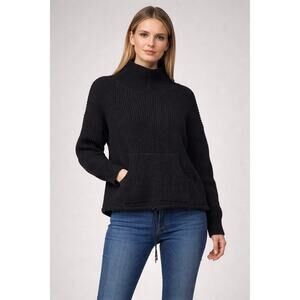 Notshy Cashmere Wool Drawstring Hem Turtleneck Sweater - Black S